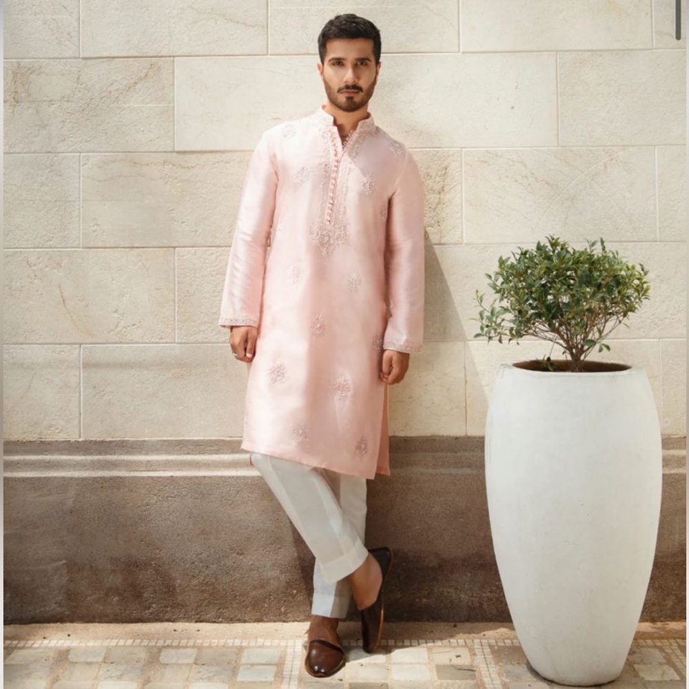 Faiza Saqlain - Men’s Pink Kurta